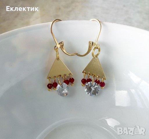 Обеци с кубичен цирконий, снимка 3 - Обеци - 37911042