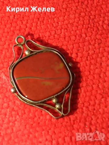 СТАР СКЪПОЦЕНЕН АРТ ДЕКО МЕДАЛЬОН СРЕБЪРЕН или ПОСРЕБРЕН с ОГНЕН ОПАЛ 11941, снимка 8 - Антикварни и старинни предмети - 35666168