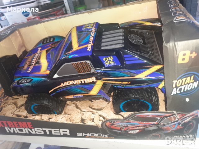 Джип с дистанционно , Extreem monster 1:10 , 27mhz , радиоуправляема джипка, снимка 3 - Електрически играчки - 38601611