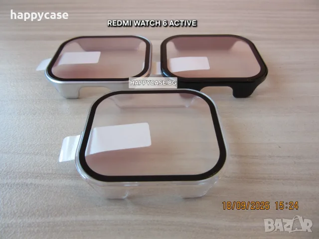 Xiaomi Redmi Watch 6 Active / 6 Lite / 360° Твърд пластмасов кейс с вграден протектор за екран, снимка 11 - Смарт часовници - 55962395