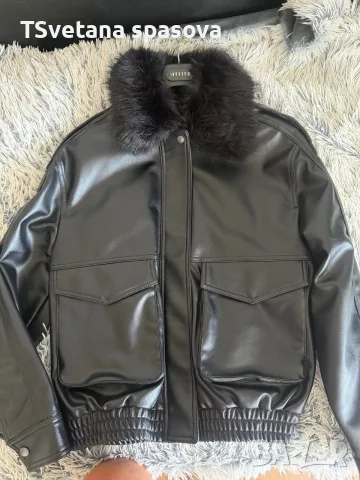 кожено бомбър яке Нов zara, снимка 4 - Якета - 55747627