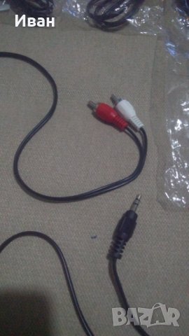 Стерео кабел за аудио вход 3.5 мм жак към 2 броя чинчове за аудио и блутут у-ва уредби усилватели пл, снимка 13 - Ресийвъри, усилватели, смесителни пултове - 30206117