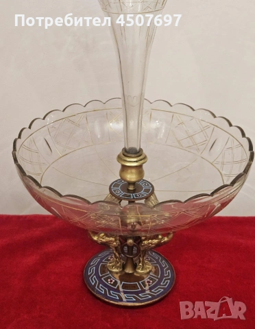 Christofle Бронзов ваза - център за маса., снимка 10 - Антикварни и старинни предмети - 53090038