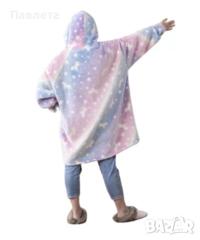 Детско светещо меко одеяло с ръкави, снимка 5 - Олекотени завивки и одеяла - 42910249