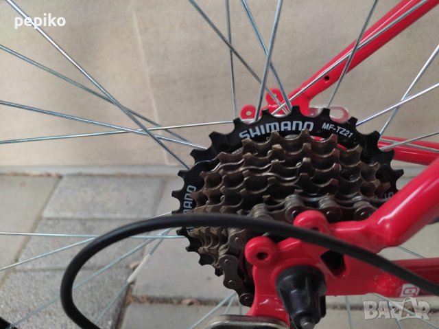 Продавам колела внос от Германия юношески шосеен велосипед GALIBIER RED GLOSS 24 цола с 21 скорости , снимка 5 - Велосипеди - 37312023