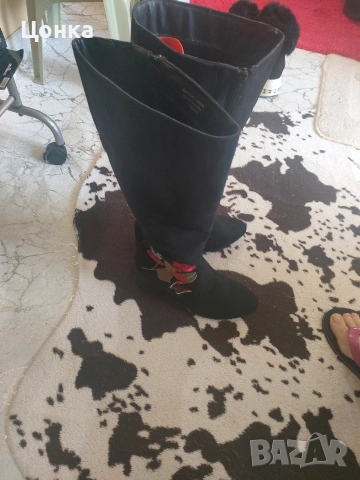 Дамски велурени боти, снимка 3 - Дамски боти - 53036551