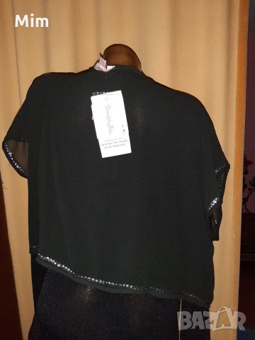 Simply Be INDIA L/XL Черно болеро с пайети и камъни , снимка 3 - Жилетки - 34399918
