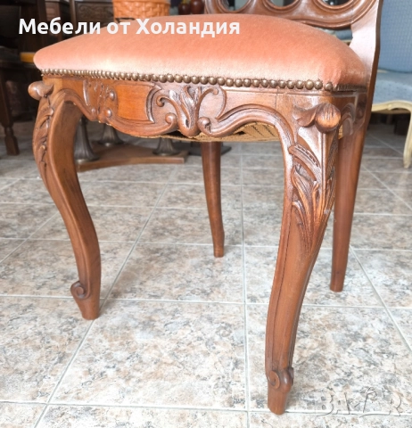 2 бр. френски стола с дърворезба, снимка 5 - Столове - 52038676