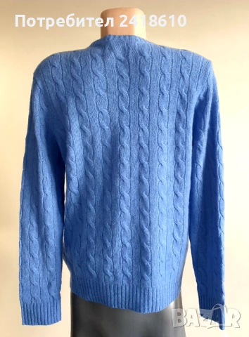 POLO Ralph Lauren Cable Wool / Cashmere Knit V - Neck Womens Size M ОРИГИНАЛ! Дамски Пуловер !, снимка 9 - Блузи с дълъг ръкав и пуловери - 52918656
