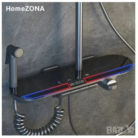 Душ система ELITE Pro 12, термостатен смесител, пиано бутони, Led дисплей