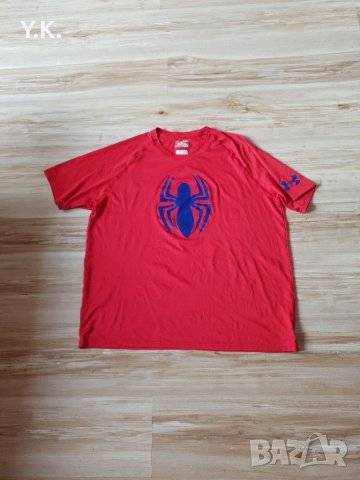 Оригинална мъжка тениска Under Armour HeatGear x Marvel Spiderman, снимка 1 - Тениски - 40799452