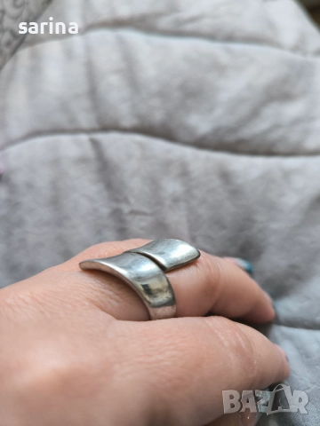 Сребърен пръстен, снимка 5 - Пръстени - 52935743