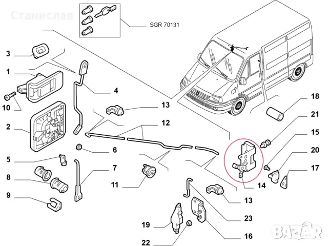 Peugeot Boxer 1 Брава за плъзгаща врата, снимка 6 - Части - 50313562