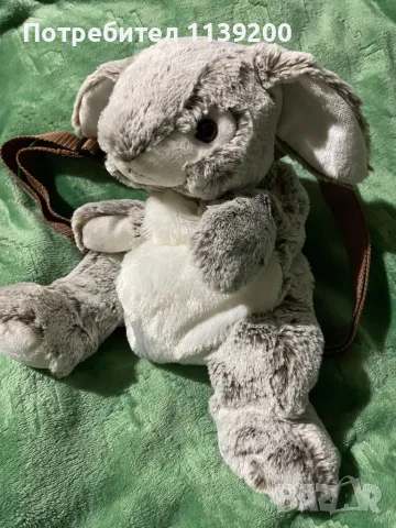 Френска детска плюшена раница зайче, снимка 5 - Раници - 49007401