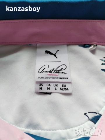PUMA x ARNOLD PALMER - дизайнерска голф тениска КАТО НОВА М, снимка 7 - Тениски - 54208302