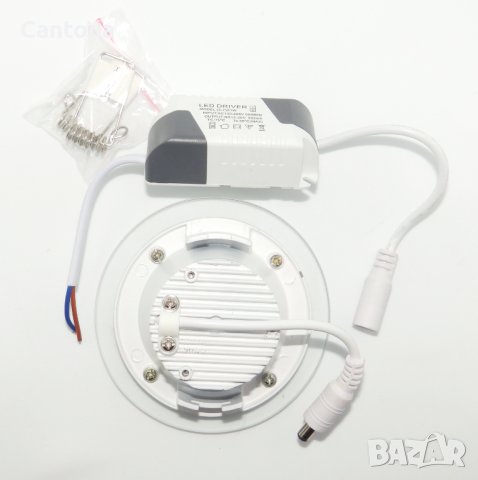 LED панел за вграждане - кръг, 6W бяла светлина с LED драйвер, снимка 2 - Лед осветление - 38164605