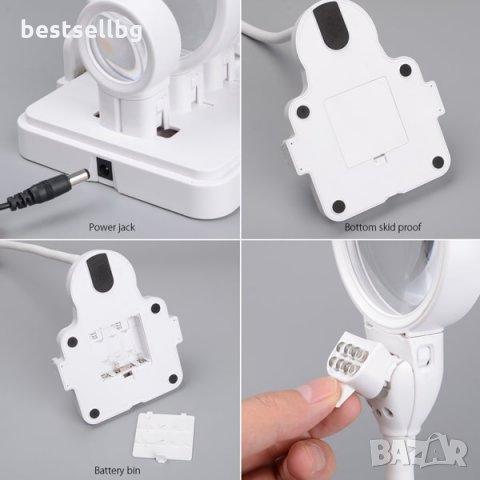 Ръчна и настолна лупа лед осветление за четене бродиране гоблени шиене, снимка 4 - Други инструменти - 29094174