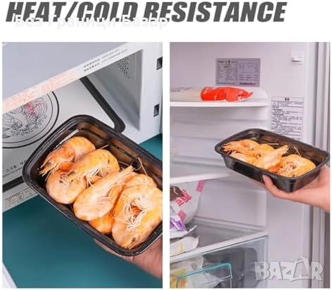 Нови 10 х 800 мл Контейнери за храна – Без разливи, микровълнова, фризер, снимка 5 - Други стоки за дома - 52219733