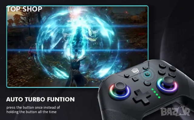 NYXI Chaos Switch Pro безжичен контролер/RGB LED подсветка-Nintendo Switch/Lite/OLED,програмируем, снимка 8 - Аксесоари - 49308720