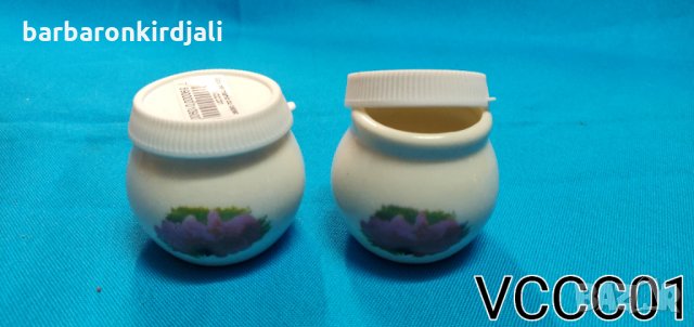 📢Шише за съхранение керамика бяла , снимка 2 - Педикюр и маникюр - 30690748