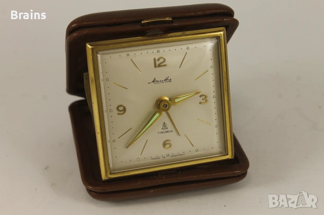 Стар Туристически Часовник MAUTHE GERMANY 1960's, снимка 2 - Антикварни и старинни предмети - 53947682