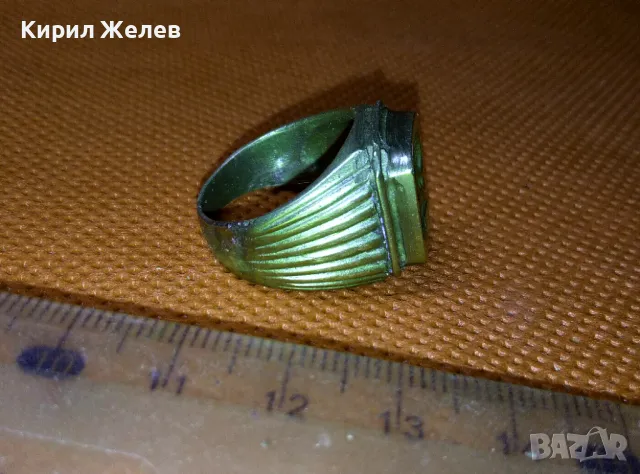 ПОЗЛАТЕН БРОНЗОВ ПРЪСТЕН РЕПЛИКА КОПИЕна АНТИЧЕН с РЕЛЕФНО ИЗОБРАЖЕНИЕ Тип ГЕМА на РИМСКИ ВОИН 44127, снимка 14 - Антикварни и старинни предмети - 47282551