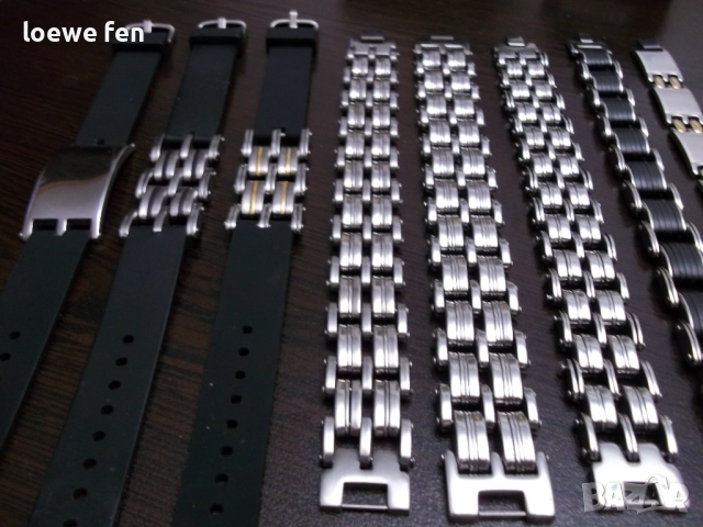 Мъжки гривни стомана и стомана със силикон !