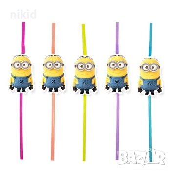 10 бр Миньони Миньоните парти сламки рожден ден