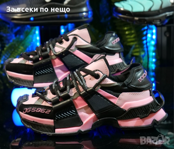 Dolce&Gabbana Дамски Маратонки Черно И Розово С Кутия👟Дамски Спортни Обувки D&G👟Сникърси Код SM-79, снимка 1