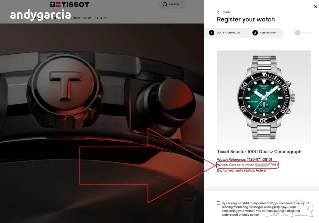 ЧИСТО НОВ TISSOT SEASTAR 1000 CHRONOGRAPH T120.417.11.091.01 часовник кутия 100% оригинал справка SN, снимка 3 - Мъжки - 44550533