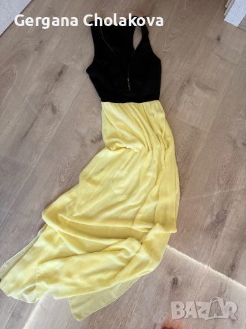 Рокля в жълто и черно 