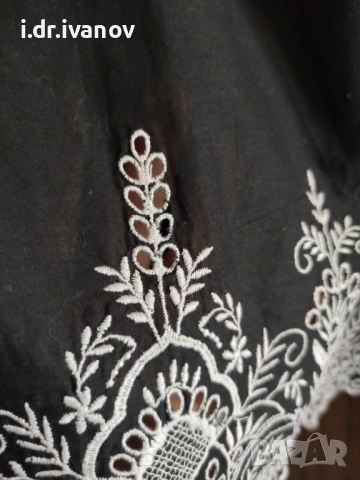 ZARA черна риза с рязана дантела, снимка 2 - Корсети, бюстиета, топове - 54003628