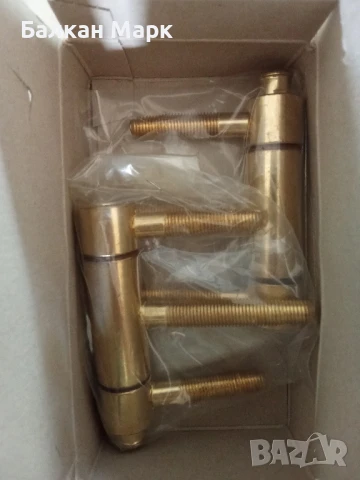 Панти за фалцова врата с месингово покритие – Комплект 2 бр., Ø20 мм | Внос от Германия