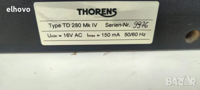 Грамофон Thorens TD 280 MK IV, снимка 3 - Грамофони - 56460606