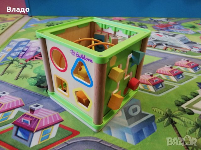 EICHHORN Образователен дървен куб Игрален център, снимка 2 - Образователни игри - 31382350
