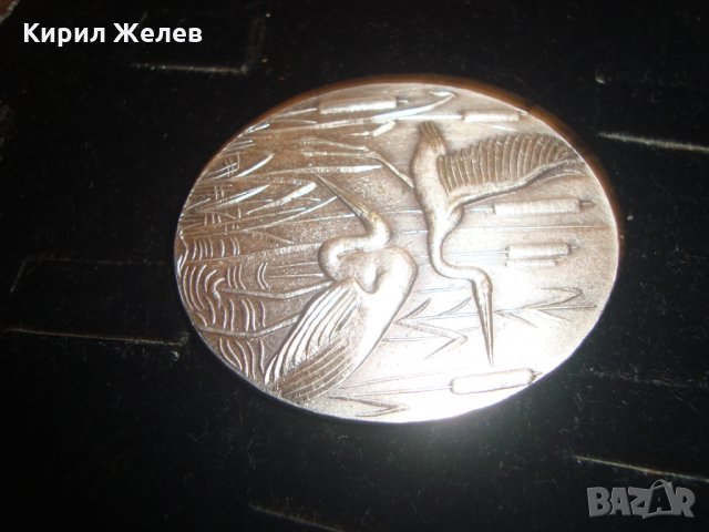 ДВОЙКА ЩЪРКЕЛИ ПОСРЕБРЕНА АРТ АПЛИКАЦИЯ за БИЖУ МЕДАЛЬОН 10066, снимка 2 - Други - 30555085