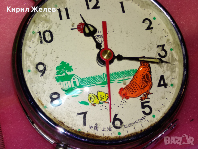 SHANGHAI CHINA Стар РЯДЪК КОЛЕКЦИОНЕРСКИ РЕТРО МЕХАНИЧЕН КИТАЙСКИ БУДИЛНИК ШАНХАЙ 28696, снимка 15 - Антикварни и старинни предмети - 44545936