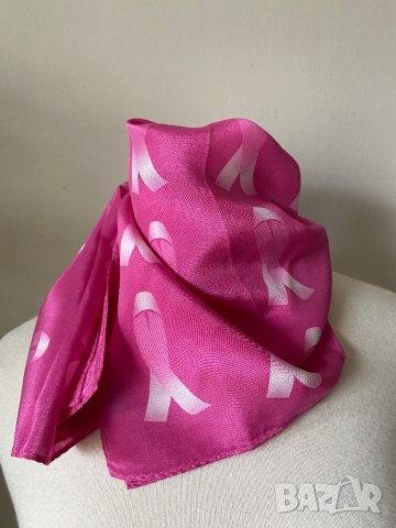Малък копринен шал в цикламено розово, снимка 12 - Шалове - 39871543