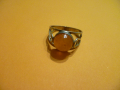 Оригинален руски пръстен с кехлибар, снимка 1 - Пръстени - 44572835