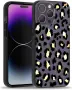 Прозрачен калъф SCORPIFY за iPhone 15 Pro Max със златист леопардов принт, снимка 1