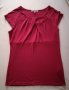 Нова блуза с къс ръкав тъмно червено S 36 номер, снимка 1 - Корсети, бюстиета, топове - 29325420
