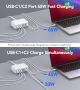 USB C 7-портов адаптер, бързо зарядно, 180 W за MacBook Pro/Air iPad Pro iPhone Galaxy S23 Note 20 , снимка 5