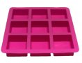 9 квадрата квадрати квадрат силиконов молд форма форми калъп за сапун гипс свещ кексчета мъфини мус, снимка 3