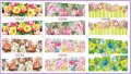 6 вида цветя ваденки водни стикери за нокти маникюр слайдери, снимка 1 - Продукти за маникюр - 31211664