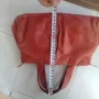 Малка червена чанта от естествена кожа , снимка 7