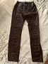 Дамски черен панталон с мокър ефект и връзки SOYA Fashion, снимка 2