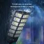 LED соларна улична лампа с вграден сензор за движение и дистанционно управление, снимка 4