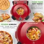 Електрическа фурна за пица NutriChef , 30 см плот, червена, снимка 4