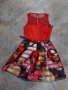 Нова колекция червена кукленска кройка рокля на цветя на намаление, снимка 1 - Рокли - 29738423
