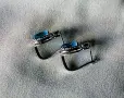 Сребърни обици с топази , снимка 7